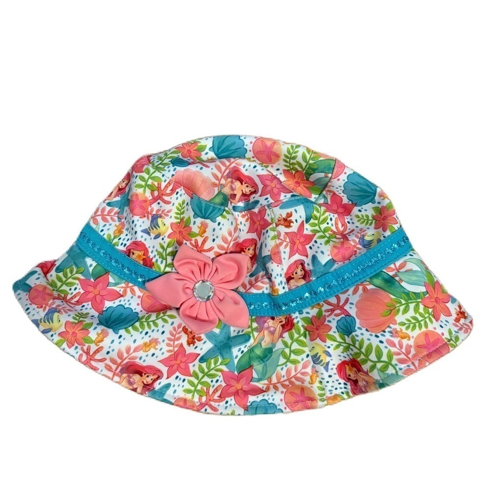 Disney Store Little Mermaid Ariel & Flounder Toddler Swim Bucket Hat
